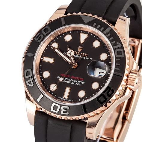 rolex yacht master 2 rubber strap|rose gold yachtmaster rubber strap.